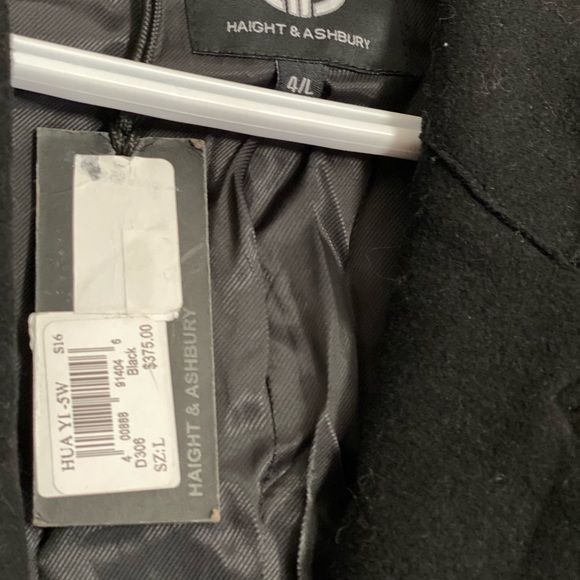 Black Wool Dress Coat Haight & Ashbury - Picture 5 of 9